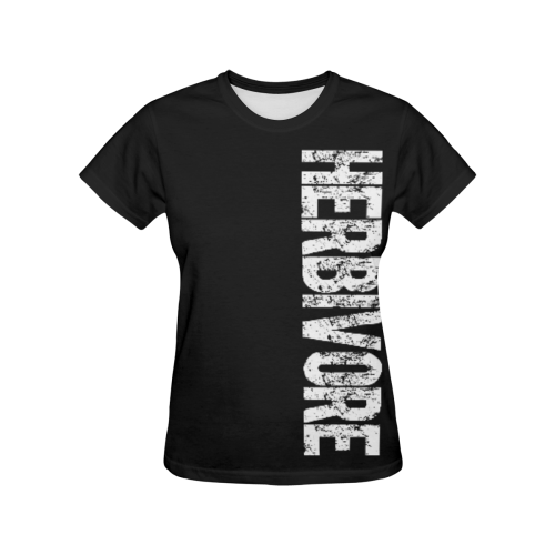 Herbivore (vegan) All Over Print T-shirt for Women/Large Size (USA Size) (Model T40)