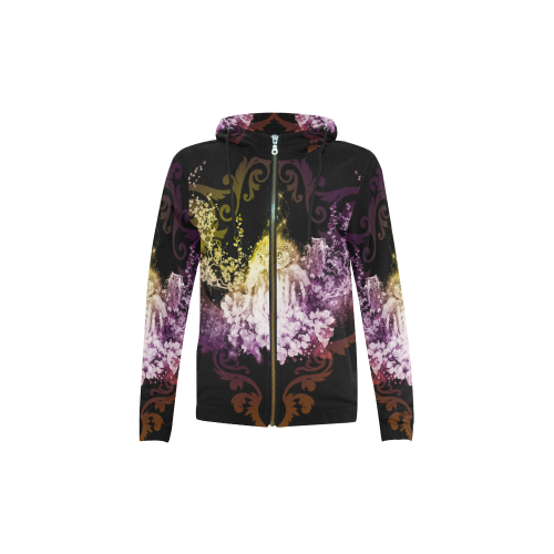Colorful owls All Over Print Full Zip Hoodie for Kid (Model H14)