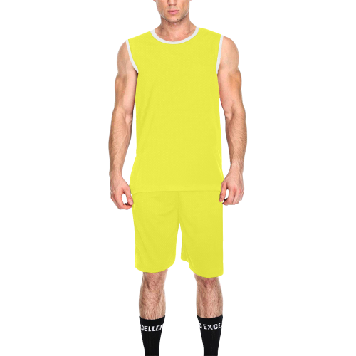 color maximum yellow All Over Print Basketball Uniform