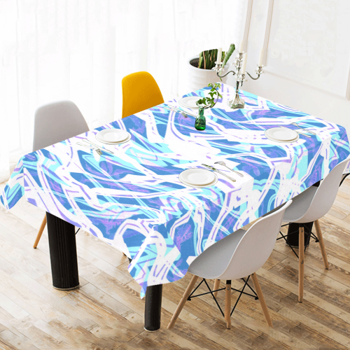 Abstract 35 W1 Cotton Linen Tablecloth 60"x120"
