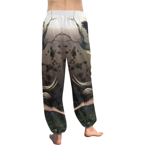 Beautiful fairy with crow Women's All Over Print Harem Pants (Model L18)