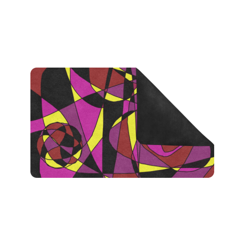 Multicolor Abstract Design S2020 Doormat 30"x18" (Black Base)