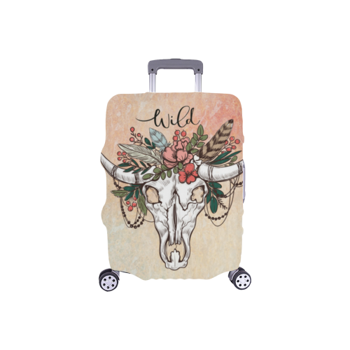 Wild Skull Boho Luggage Cover/Small 18"-21"