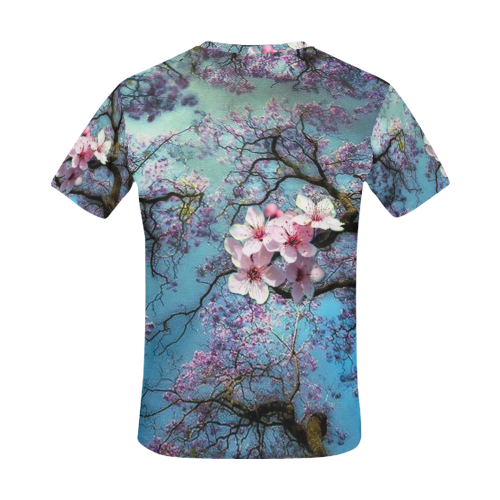 Cherry blossomL All Over Print T-Shirt for Men (USA Size) (Model T40)