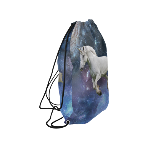 Unicorn and Space Medium Drawstring Bag Model 1604 (Twin Sides) 13.8"(W) * 18.1"(H)