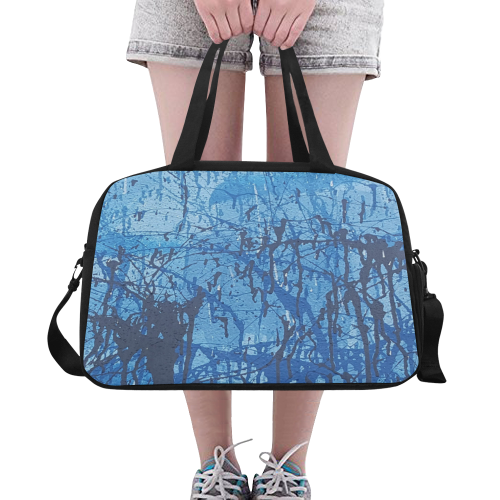 Blue splatters Fitness Handbag (Model 1671)