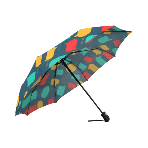 cute flat birds Auto-Foldable Umbrella (Model U04)