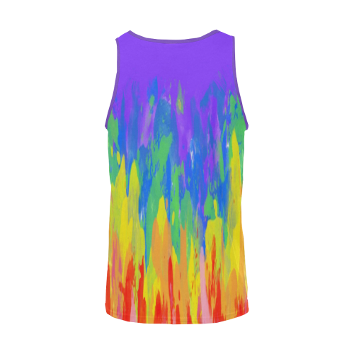 Flames Paint Abstract Purple Men's All Over Print Tank Top (Model T57)
