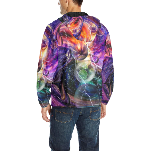 Universum by Nico Bielow All Over Print Quilted Windbreaker for Men (Model H35)