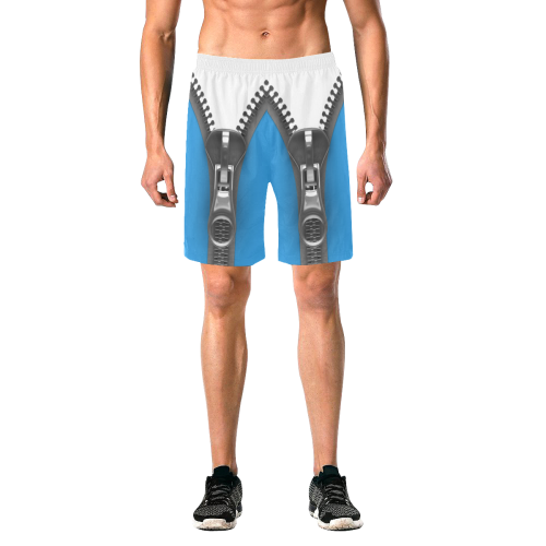 ZIPPER THREE Men's All Over Print Elastic Beach Shorts (Model L20)