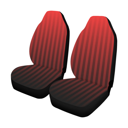 Vertical Red Stripes Car Seat Covers (Set of 2)