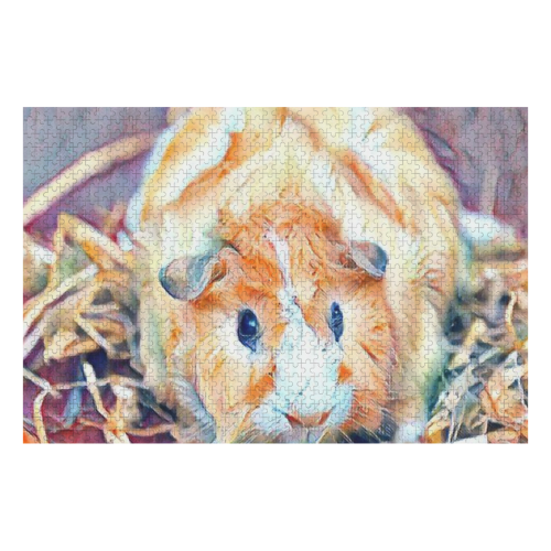 impressive Animal - Guinea Piig 4 by JamColors 1000-Piece Wooden Photo Puzzles