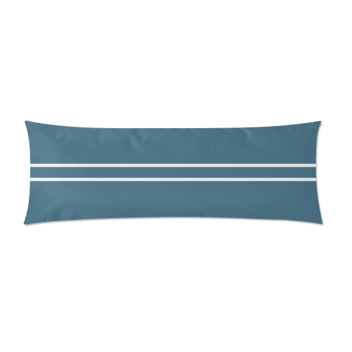 Chinese Porcelain Blue Stripe Custom Zippered Pillow Case 21"x60"(Two Sides)