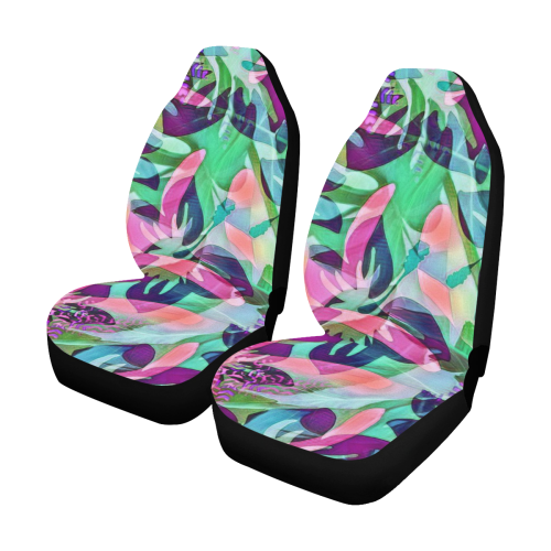 trendy floral mix 818B by JamColors Car Seat Covers (Set of 2)