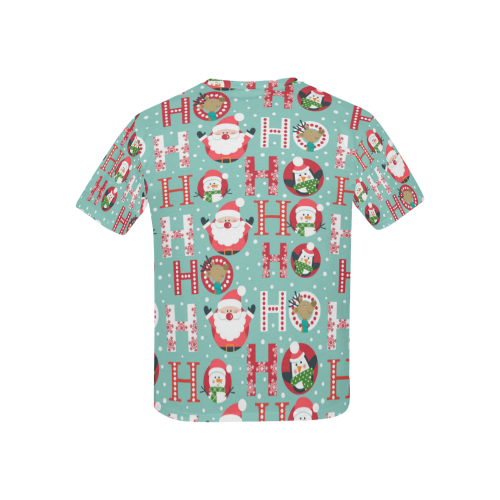 Funny Christmas HOHOHO Santa Claus Pattern Kids' All Over Print T-shirt (USA Size) (Model T40)