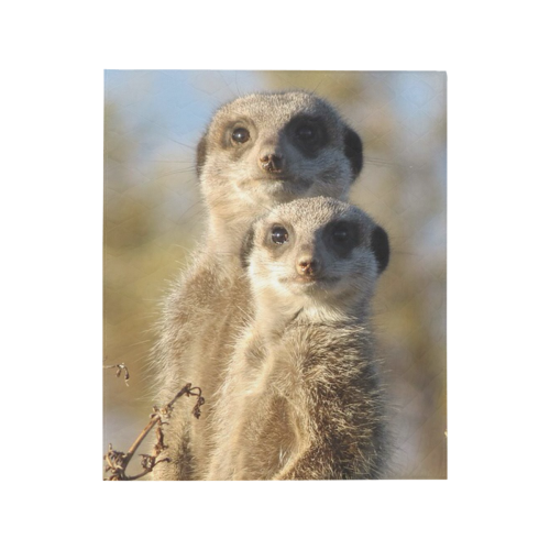 cute meerkats  by JamColors Quilt 50"x60"