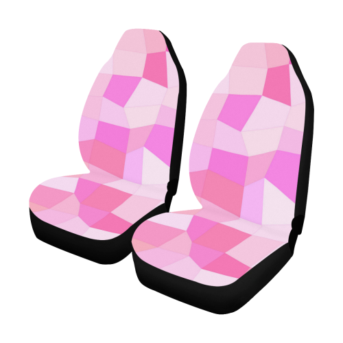 Bright Pink Mosaic Car Seat Covers (Set of 2)