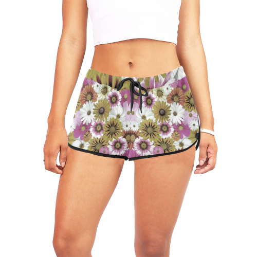 Spring Time Flowers 4 Women's All Over Print Relaxed Shorts (Model L19)