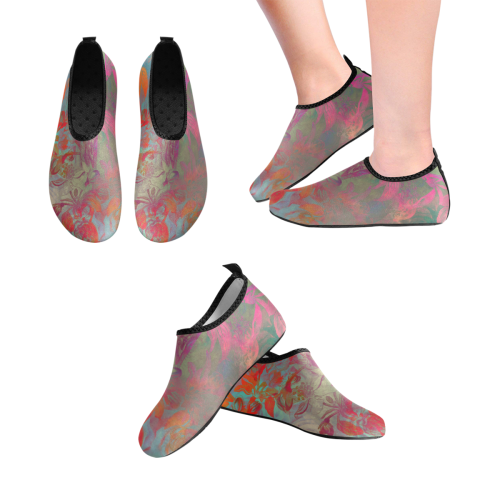 flowers roses Women's Slip-On Water Shoes (Model 056)