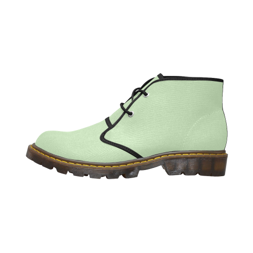 color tea green Men's Canvas Chukka Boots (Model 2402-1)