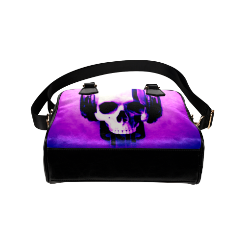 Cool Skulls Prism Purple Metallic Shoulder Handbag (Model 1634)