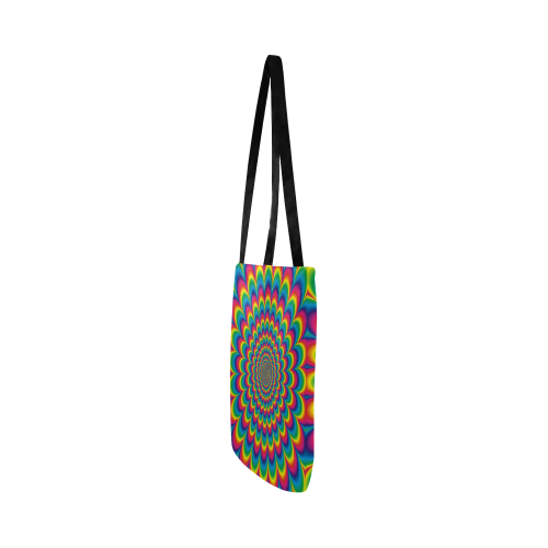 Crazy Psychedelic Flower Power Hippie Mandala Reusable Shopping Bag Model 1660 (Two sides)