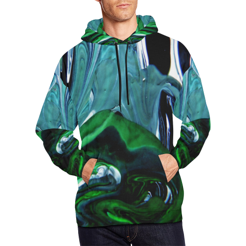 Climbing Greens All Over Print Hoodie for Men (USA Size) (Model H13)
