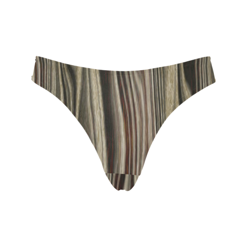 wooden structure 10 Women's All Over Print Thongs (Model L30)