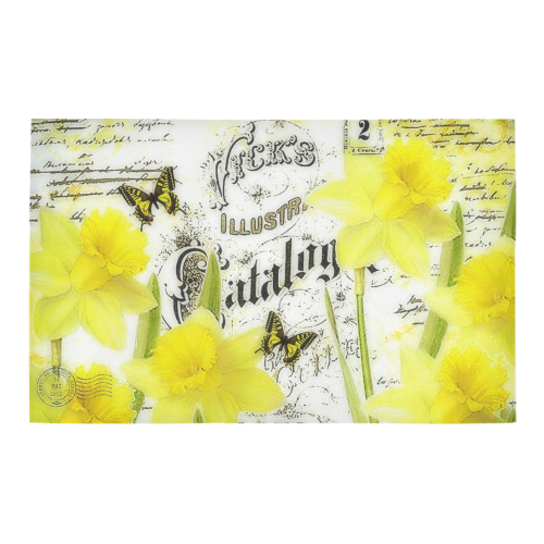 vintage daffodils Bath Rug 20''x 32''