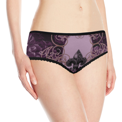 Flowers in soft violet colors Women's All Over Print Classic Briefs (Model L13)