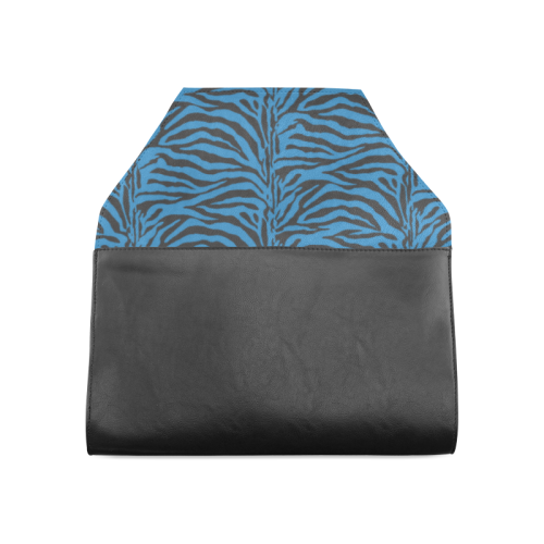 Zebra Animal Pattern on Classic Blue Clutch Bag (Model 1630)