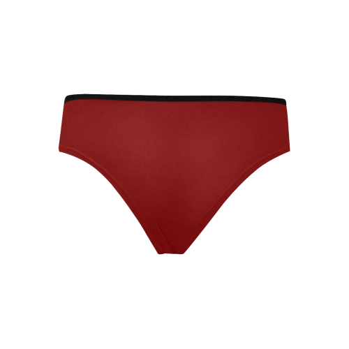 color maroon Women's Hipster Panties (Model L33)