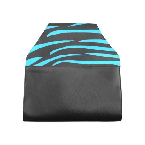 Tiger Stripes Black and Blue Clutch Bag (Model 1630)