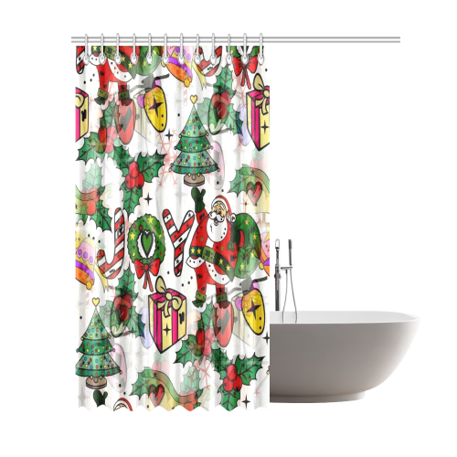 Joy Christmas by Nico Bielow Shower Curtain 69"x84"