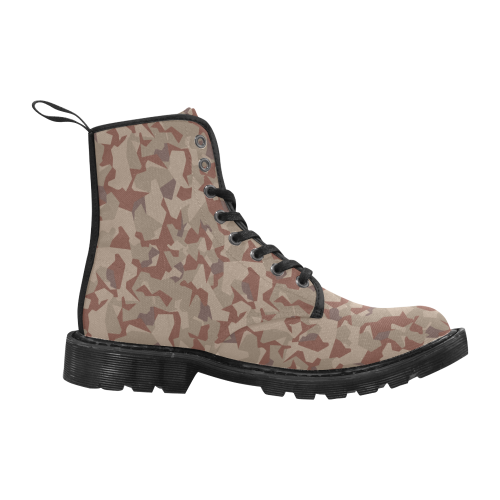 Swedish M90 Desert camouflage Martin Boots for Men (Black) (Model 1203H)
