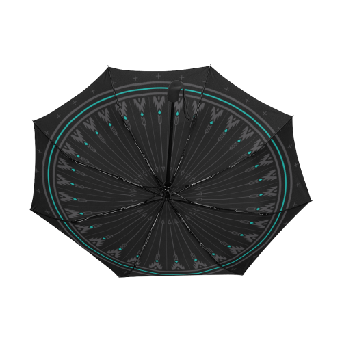 Night Arrows Aqua Anti-UV Auto-Foldable Umbrella (Underside Printing) (U06)