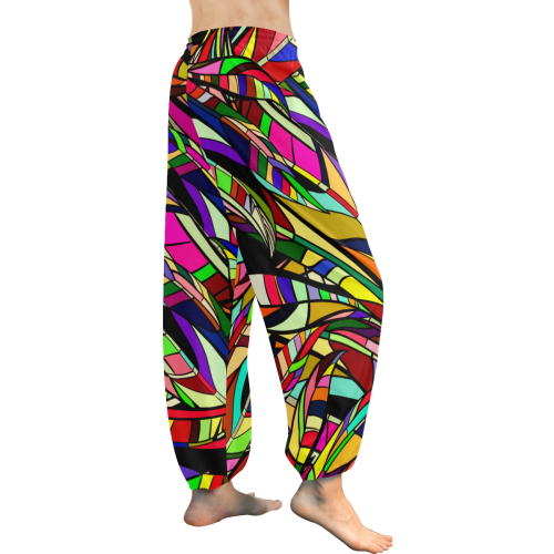 colorful abstract Women's All Over Print Harem Pants (Model L18)