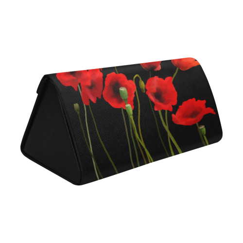 Poppies Floral Design Papaver somniferum Custom Foldable Glasses Case