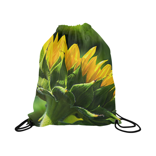 Sunflower New Beginnings Large Drawstring Bag Model 1604 (Twin Sides)  16.5"(W) * 19.3"(H)