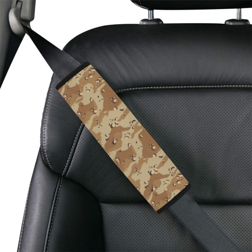 Vintage Desert Brown Camouflage Car Seat Belt Cover 7''x10''