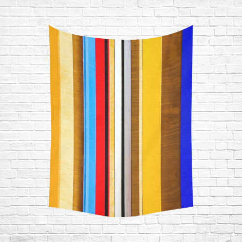 Colorful abstract pattern stripe art Cotton Linen Wall Tapestry 60"x 80"