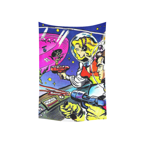 Battle in Space 2 Cotton Linen Wall Tapestry 40"x 60"
