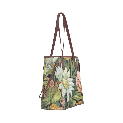 grandma's comfy floral couch material look 1 Clover Canvas Tote Bag (Model 1661)