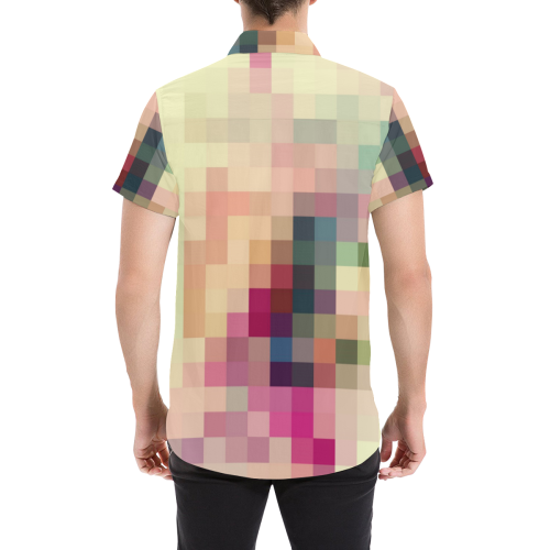Karo Pattern by Nico Bielow Men's All Over Print Short Sleeve Shirt (Model T53)
