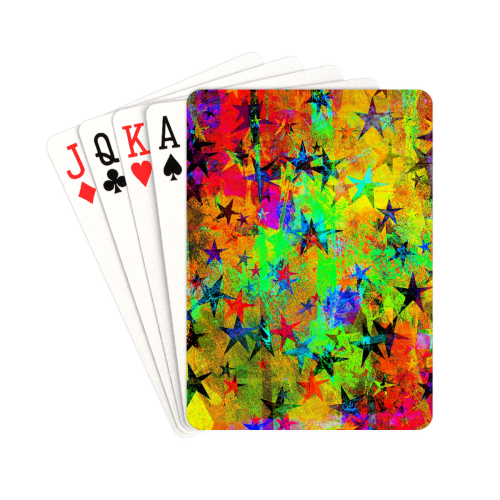 stars and texture colors Playing Cards 2.5"x3.5"