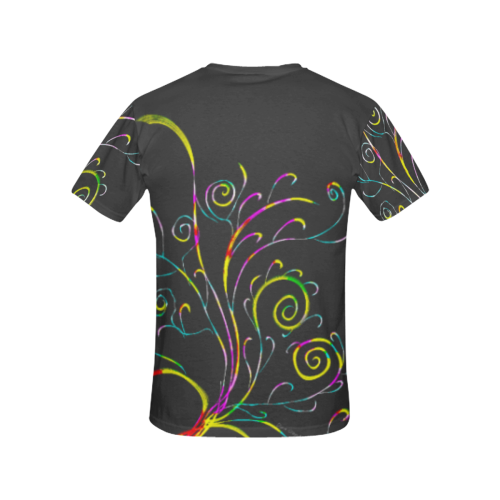 Abstract Artwork on Black Design By Me by Doris Clay-Kersey All Over Print T-shirt for Women/Large Size (USA Size) (Model T40)