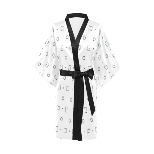 Buttons and Bows with black belt Kimono Robe