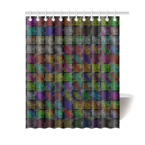 Ripped SpaceTime Stripes Collection Shower Curtain 60"x72"