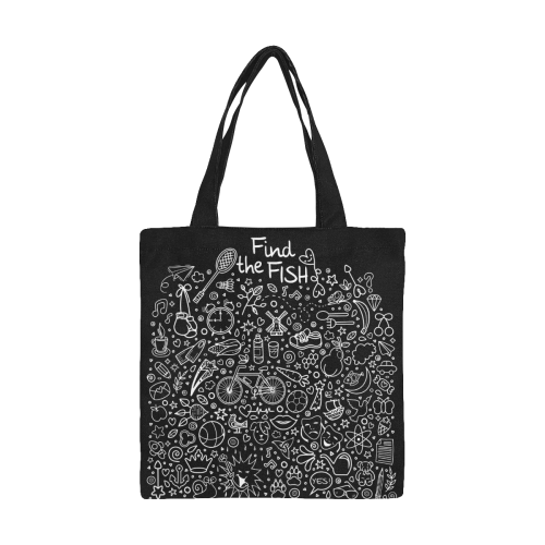 Picture Search Riddle - Find The Fish 2 All Over Print Canvas Tote Bag/Small (Model 1697)