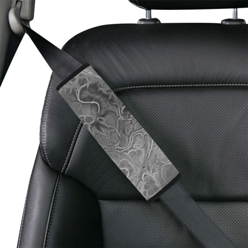 Fractal Batik ART - Hippie White Veins Car Seat Belt Cover 7''x8.5''